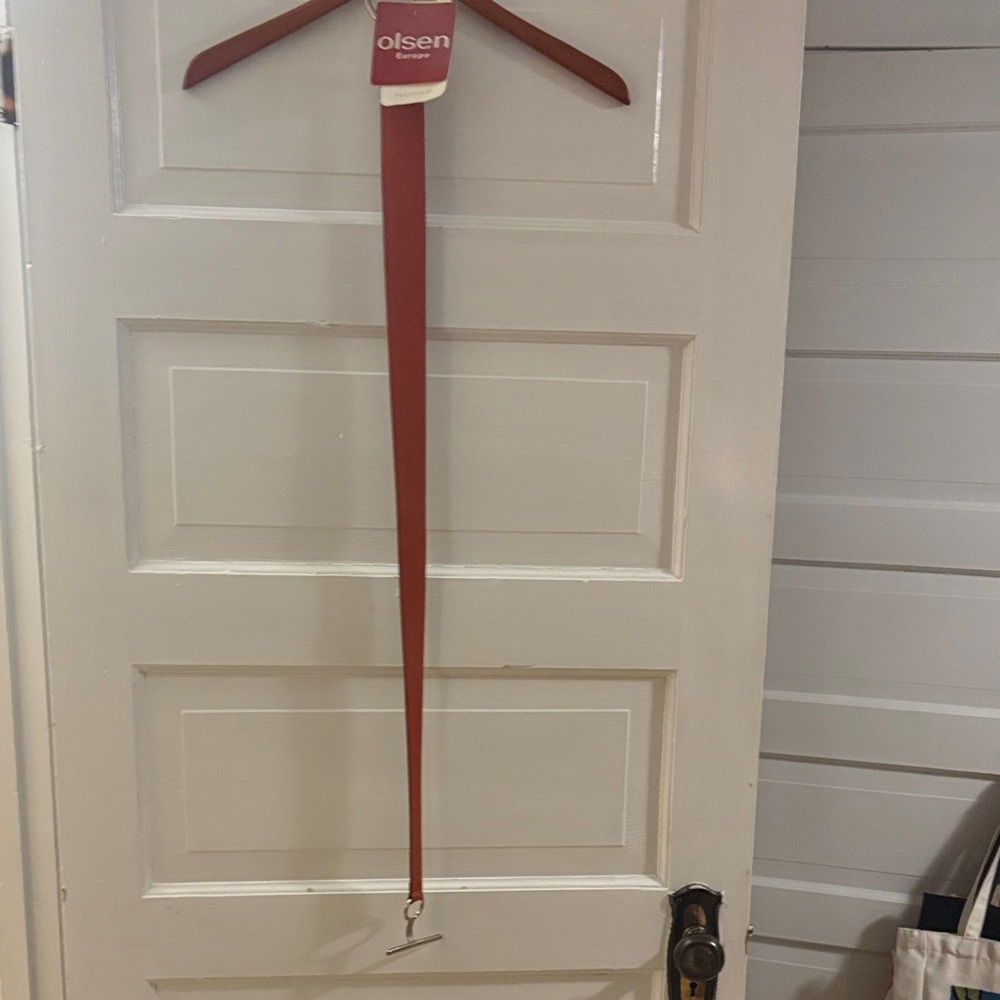 Olsen orange Leather Lanyard